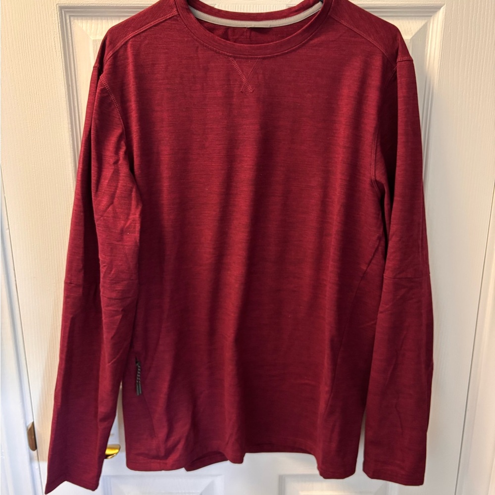 Men's Red Thick Long Sleeve Shirt